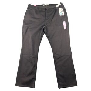 Levi‎ Strauss Signature Gold Jeans Plus 24 Black Slimming Straight Inseam 31.5"
